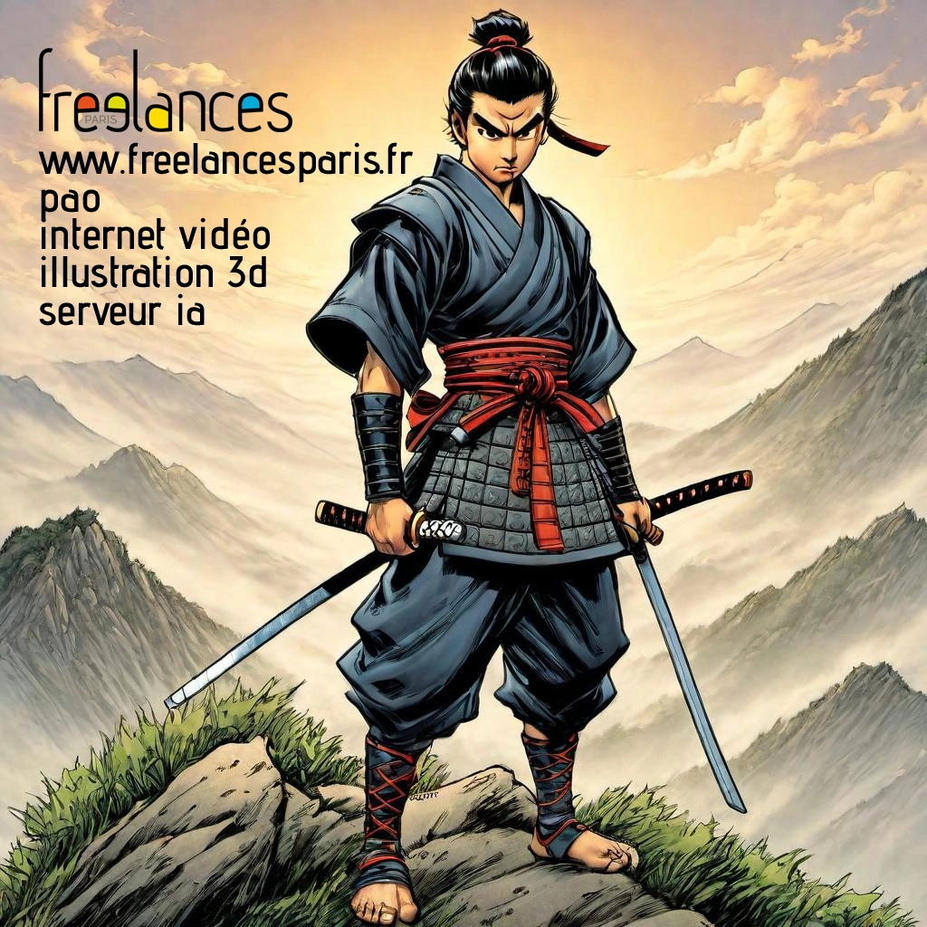 Pao mise en page internet vidéo illustration 3d serveur IA générative AI freelance paris studio de création magazines s55lci10